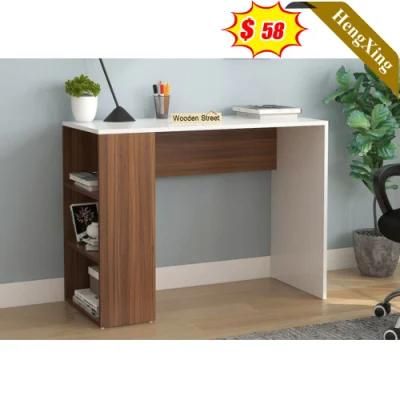 Customized Warehouse Sell Wooden Melamine Computer Desk with Bookcase
