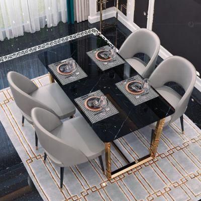Factory Sales Metal Legs Kitchen Leather Dining Chair