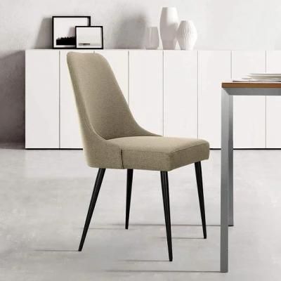 Modern Leather Upholstered Solid Wood Dining Chair