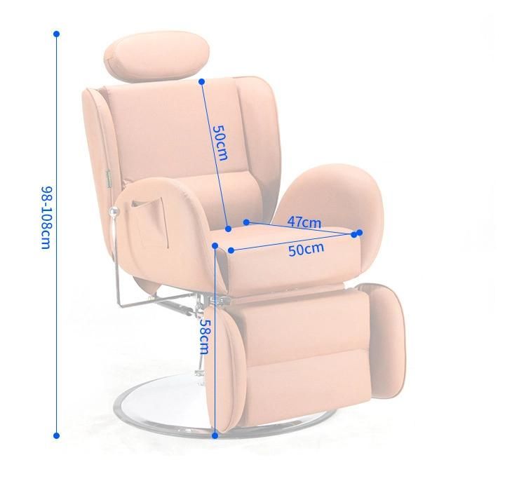 Hl-9266 Salon Barber Chair for Man or Woman with Stainless Steel Armrest and Aluminum Pedal