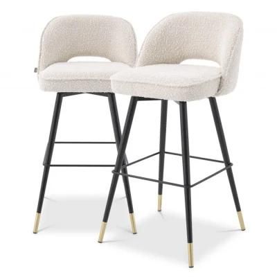 Nordic Cheap High Back Kitchen Bar Chair Modern Metal Outdoor