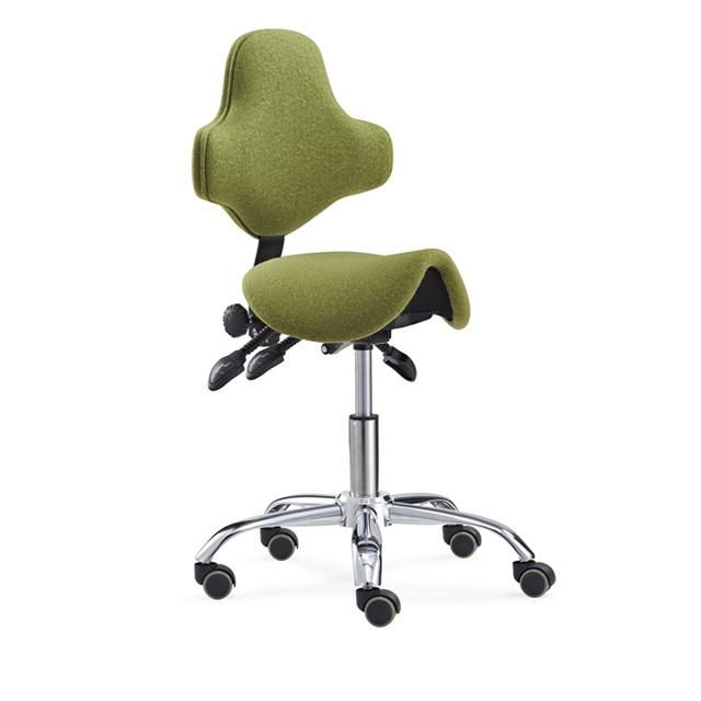 Hospital Adjustable Saddle Seat Medical Dental Assistant Stool