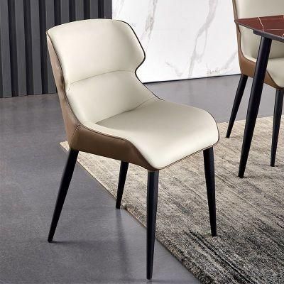 Modern China Wholesale Living Room Dinner Furniture Leather Steel Restaurant Dining Chairs