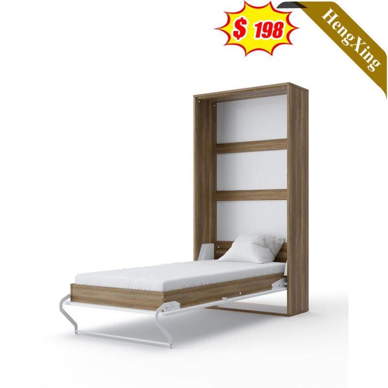 Hot Selling Modern Simple Wooden Vertical Wall Upholstered Folding Storage Box Murphy Bed