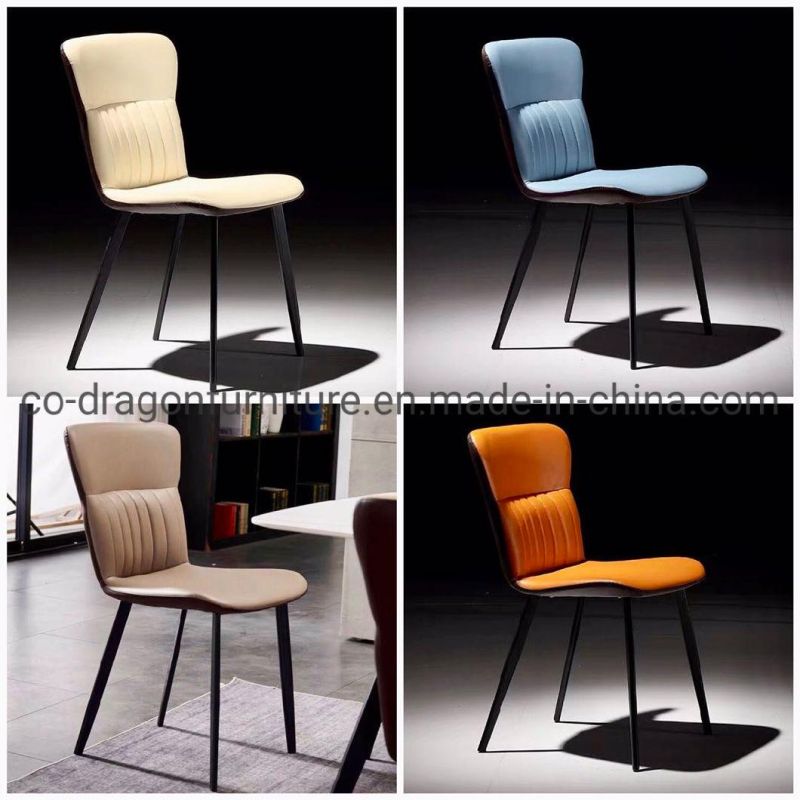 Modern Fashion Wholesale Metal Leather Dining Chair for Dining Furniture