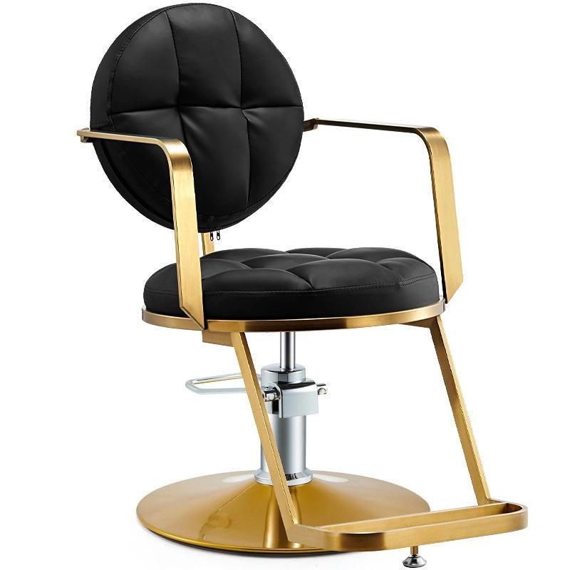 Hl-7248b Salon Barber Chair for Man or Woman with Stainless Steel Armrest and Aluminum Pedal