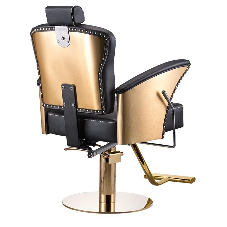 Hl-1165 Salon Barber Chair for Man or Woman with Stainless Steel Armrest and Aluminum Pedal