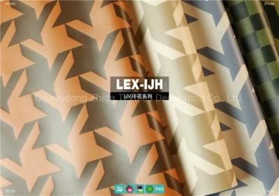 Home Textile Lex Check 3D UV Print Leather Furniture Fabric