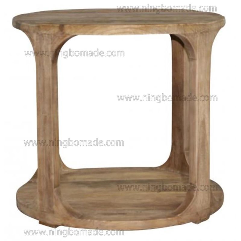 Classic French Casement Furniture Wave Natural Reclaimed Fir Wood Corner Table