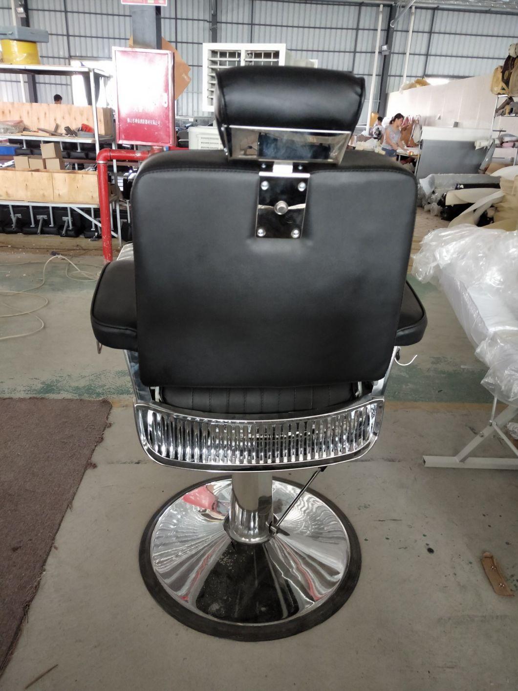 Hl- 9207b Salon Barber Chair for Man or Woman with Stainless Steel Armrest and Aluminum Pedal