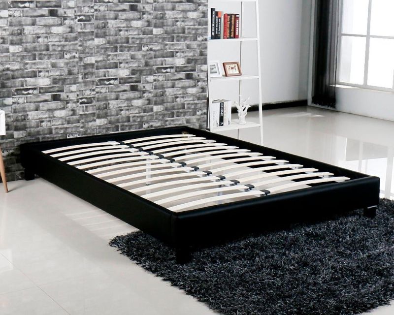 Hot Selling Queen Size Bed Base, Wholesale PU Bed Frame Bedroom Furniture