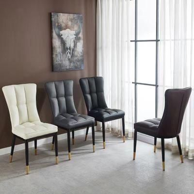 Factory Custom Restaurant Hotel Modern Nordic Leather Dining Chairs