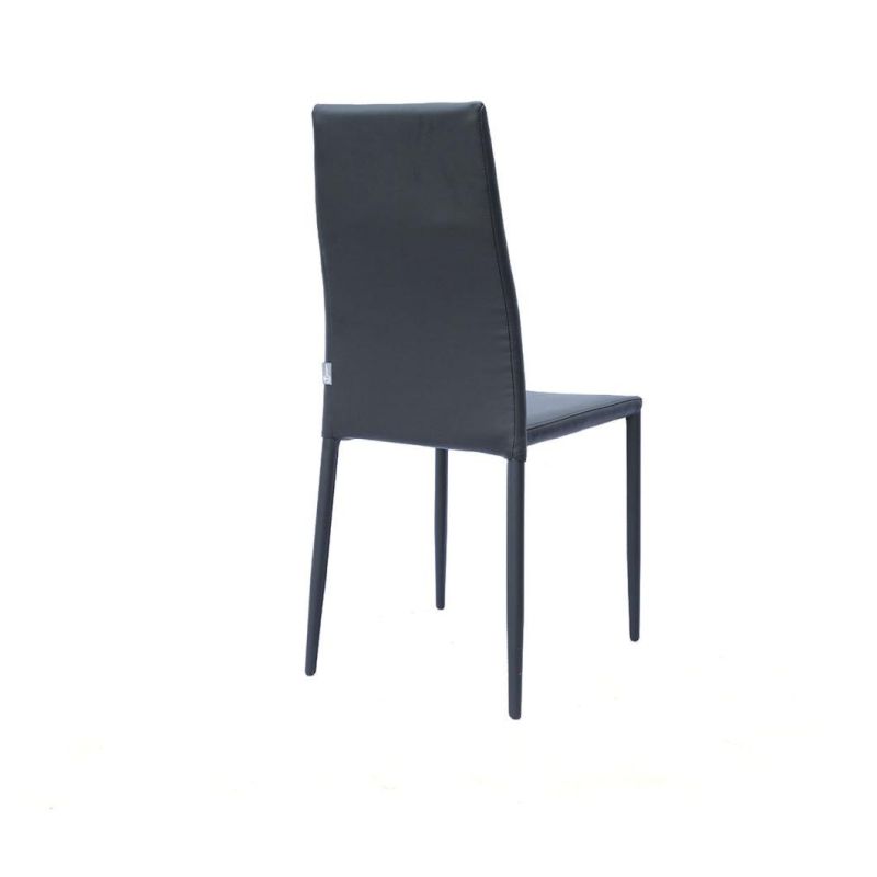 Modern Style Home Banquet Furniture Synthetic Leather Metal Steel Dining Room Chair for Garden Outdoor