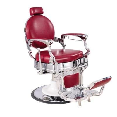 Wholesale Beauty Salon Furniture Red Vintage Barbers Chairs Styling Chair