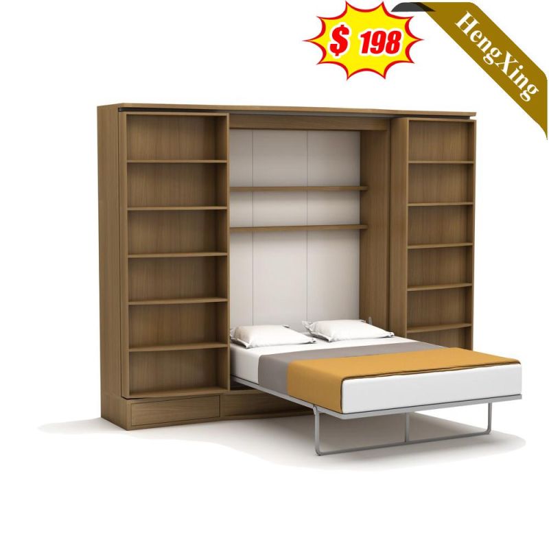 Custom Made Stainless Steel Frame Murphy Bed Black Queen King Size Hotel Bedroom Furniture Sets