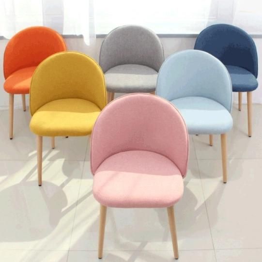 Nordic Home Furniture Dining Room Furniture Hotel Restaurant Club Fabric Velvet Negotiation Dining Chair