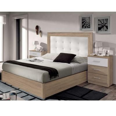 High Quality Double Bed Modern Style Leather Wooden Leather Bed