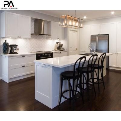 Australian Furniture Decoration Modular Modern White PVC Kitchen Cabinets