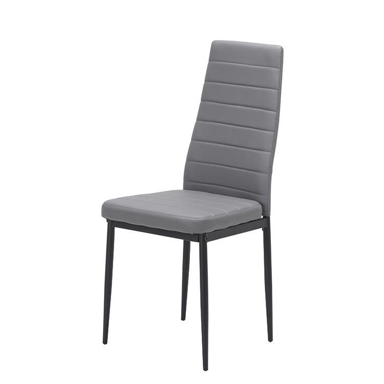 Free Sample Modern Design Dining Room Chairs Furniture Luxury Style Leather Dining Chair with Metal Leg