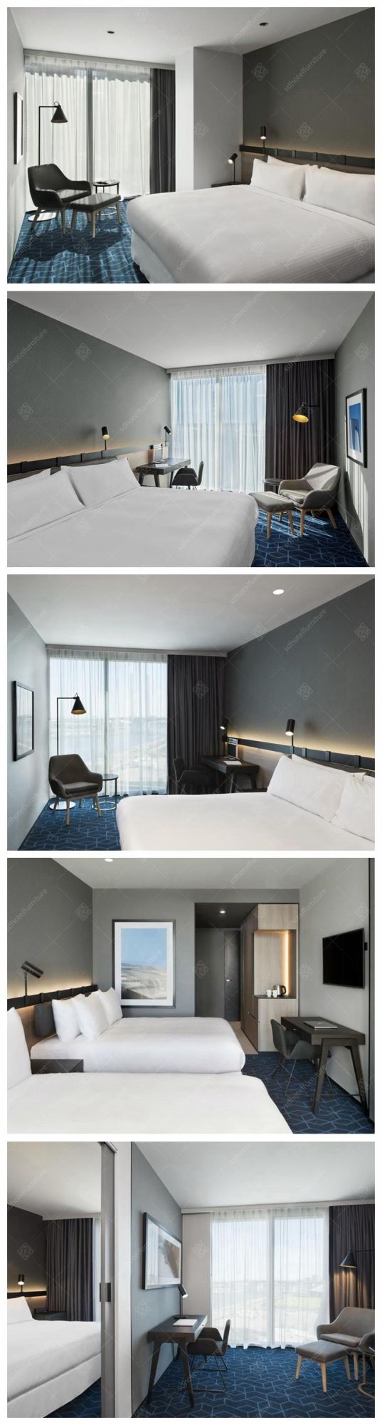 Fashion Artistic Design Commercial Hotel Bedroom Furniture Sets for Sale