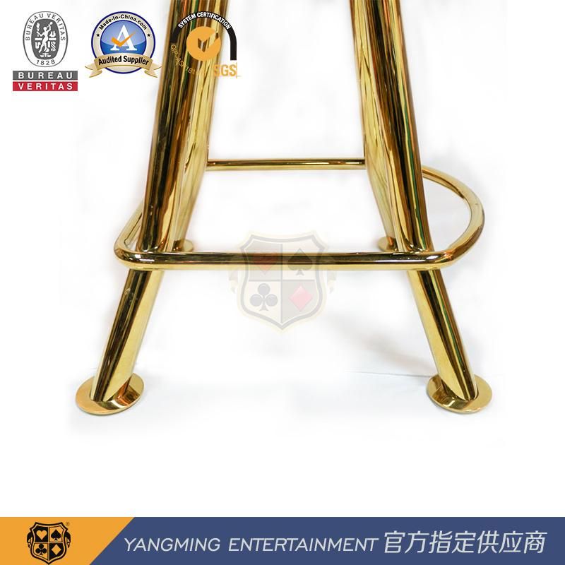 Roulette Poker Table High-Foot Titanium Yellow Rotating Player Dealer Dealing Chair Ym-Dk04