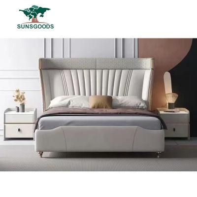 Psc Modern Bedroom Set Furniture Sleep Design Chesterfield Tufted Upholstered Studs Double King Size Fabric Bed
