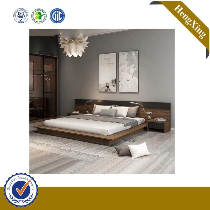 Modern Style MDF Wooden Bedroom Furniture Double Hotel Home Bed UL-9be115