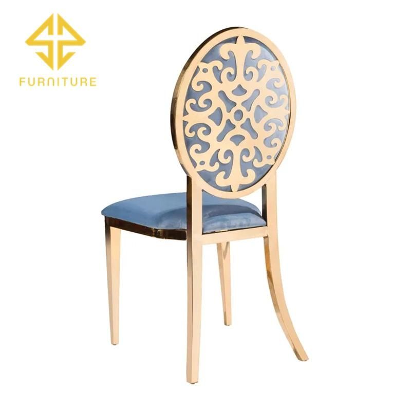 Newest design Royal Style Golden Stainless Steel Wedding Event Chair