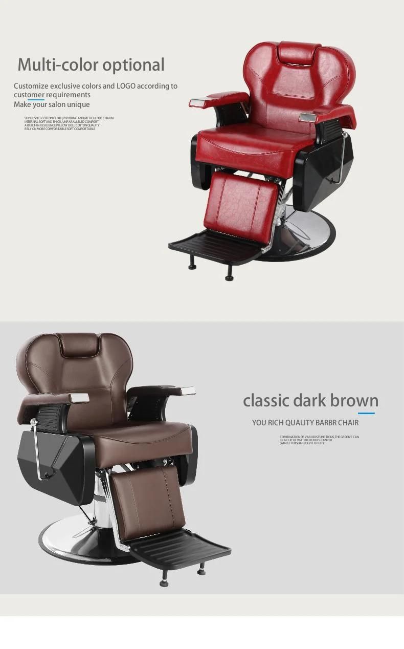 Heavy Duty Hydraulic Recline Salon Chair for Hair Stylist 360 Degrees Rolling Swivel Salon Equipment
