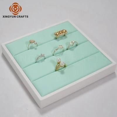 Customized Small Leather Jewelry Display Tray Wholesale Ring Package Display Jewel Stand