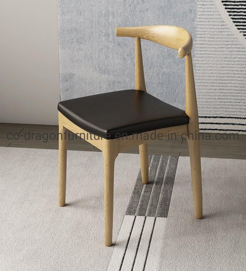 Solid Wood Leather Dining Chair with Arm for Dining Furniture