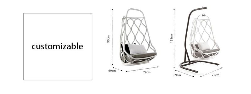 Rattan Outdoor Balcony Home Swing Chair with Garden Modern Comfortable Furniture Egg Shape Chair
