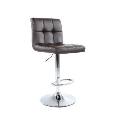 Modern Square PU Leather Adjustable Bar Stool Bar Counter Stool