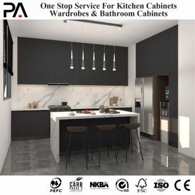 PA Wall Mounted Cheap Luxury Wooden High Gloss HDF Australia Standard Modern Kitchen Cabinet Design