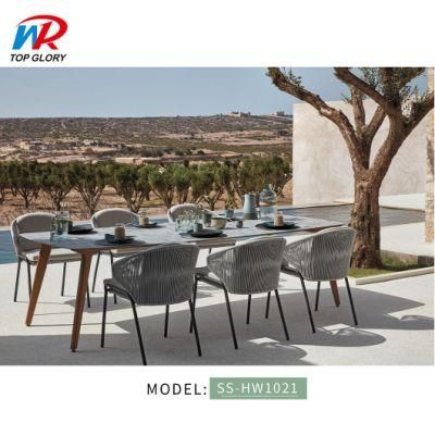Chinese Furniture Armless Design PE Rattan Chairs Outdoor Leisure Wicker Dining Chair