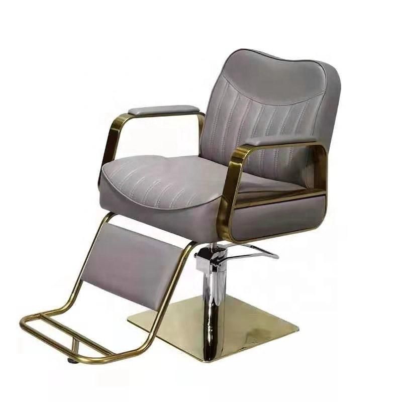 Hl-7252A Salon Barber Chair for Man or Woman with Stainless Steel Armrest and Aluminum Pedal