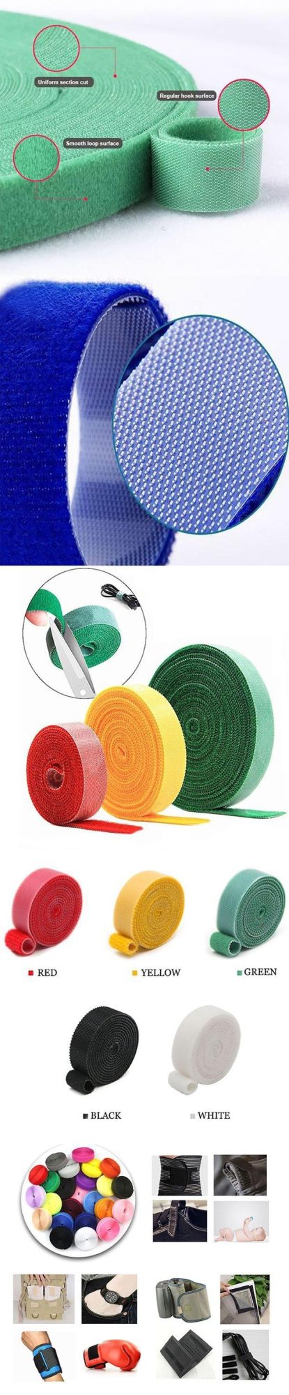 20mm Adhesive Tape Back to Back Hook and Loop in 100% Nylon Tape