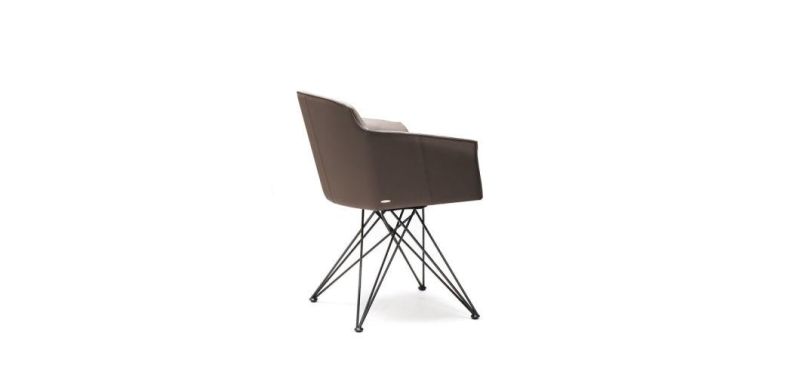 CFC-06 360º Swivel Dining Chair/Microfiber Leather//High Density Sponge//Metal Base/Italian Sample Furniture in Home and Hotel