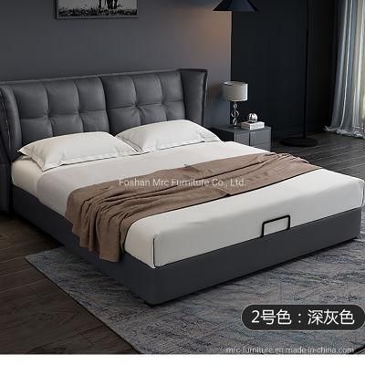 Luxury Upholstered Leather Bed Hotel Bedroom Sets Queen King Size Bed Room Furniture