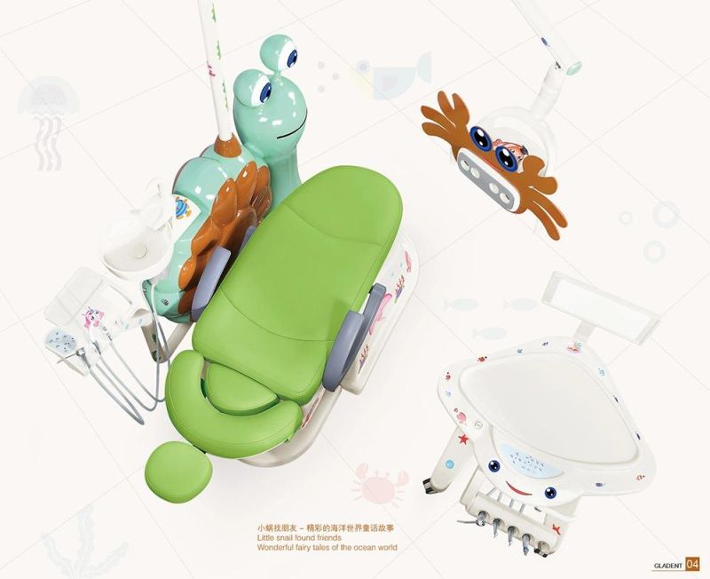 FDA and Ce Approved Snail Kid Dental Unit, Kid Dental Chair, Children Dental Chair, Children Dental Unit, Pedo Dental Unit, Pedo Dental Chair