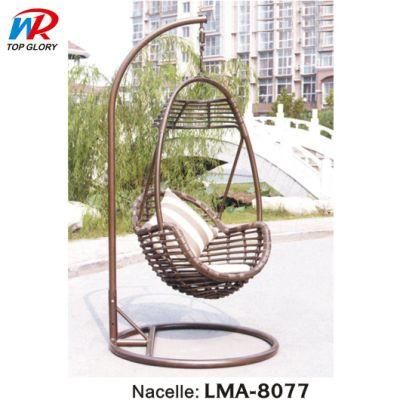 Outdoor Garden Furniture Rattan Patio Hanging Egg Shaped Wicker Swings Chair