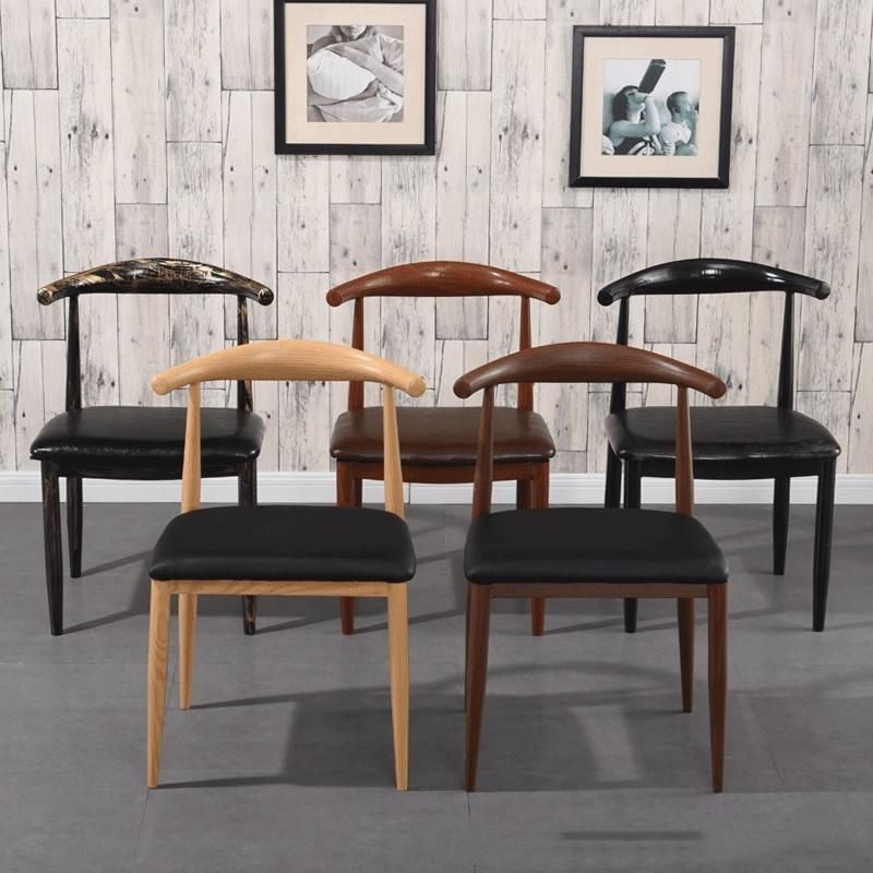 Cheap Stacking Wedding Hotel Restaurant Metal Leather Cafe Dining Chair