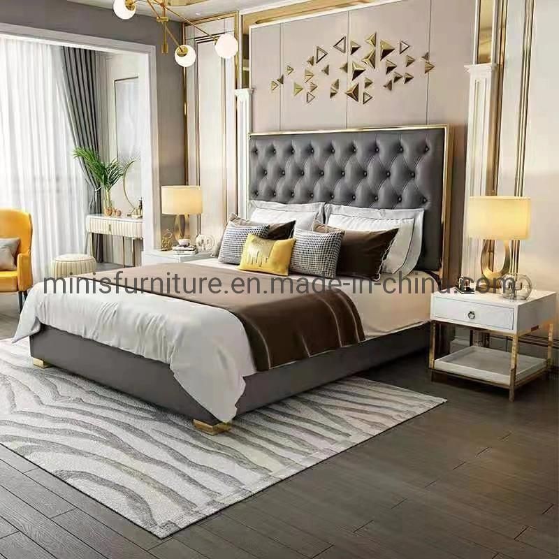 (MN-MB100) Modern Bedroom Adult Bed Original Leather Bed