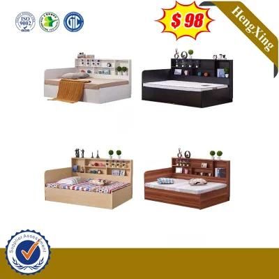 Nursery School Wooden Kindergarten Bedroom Furniture Single Bed with Bookcase