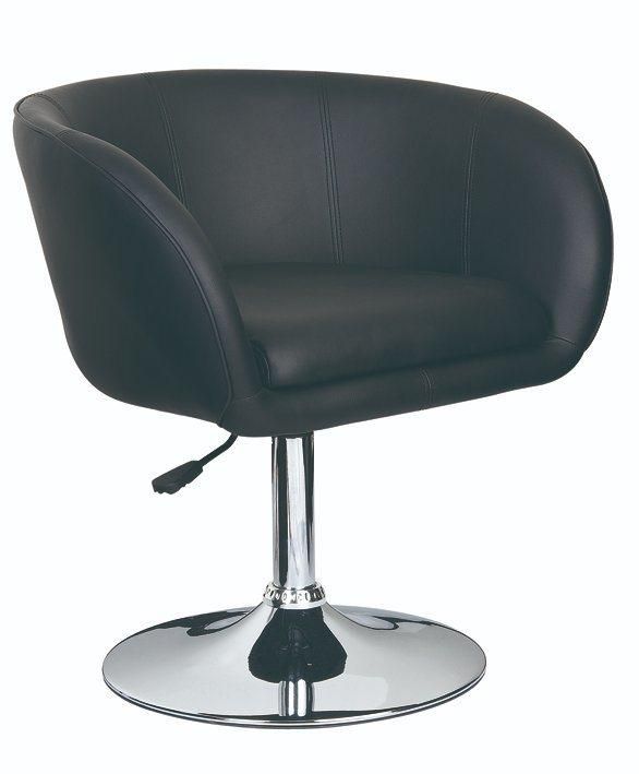 Black Color Big Seat Chrome Base Bar Stool