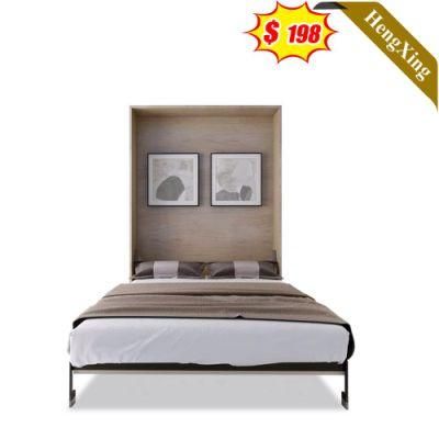 Modern Multifunction Space Saving Double King Hiffen Wood Murphy Folding Wall Bed