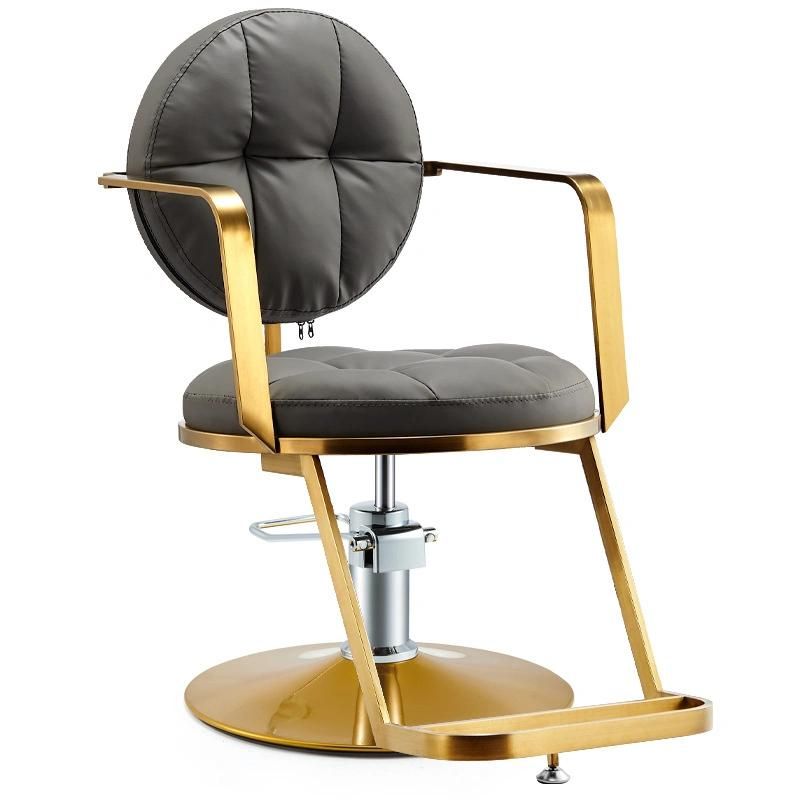 Hl-7248b Salon Barber Chair for Man or Woman with Stainless Steel Armrest and Aluminum Pedal