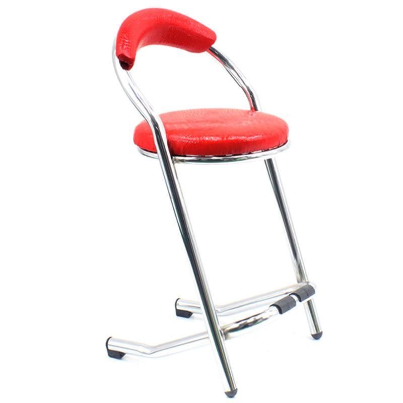 High Quality PU Leather Metal Frame Padded Outdoor Bar Chair