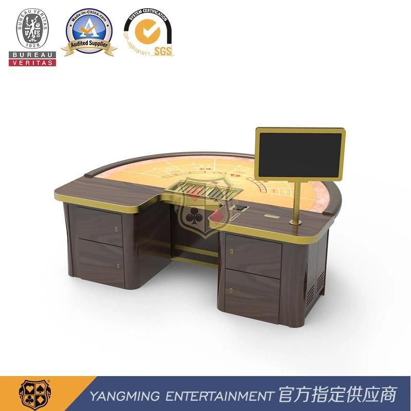 Universal Semicircular Mini 6-Player Baccarat Table Design in Macau Entertainment VIP Room Ym-Ba10