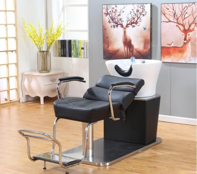 Hl-7264A Salon Barber Chair for Man or Woman with Stainless Steel Armrest and Aluminum Pedal